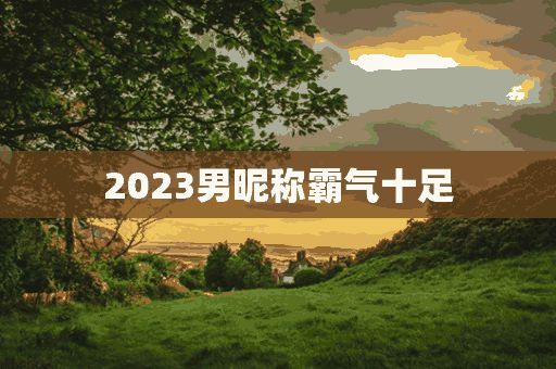 2023男昵称霸气十足(202网名男)